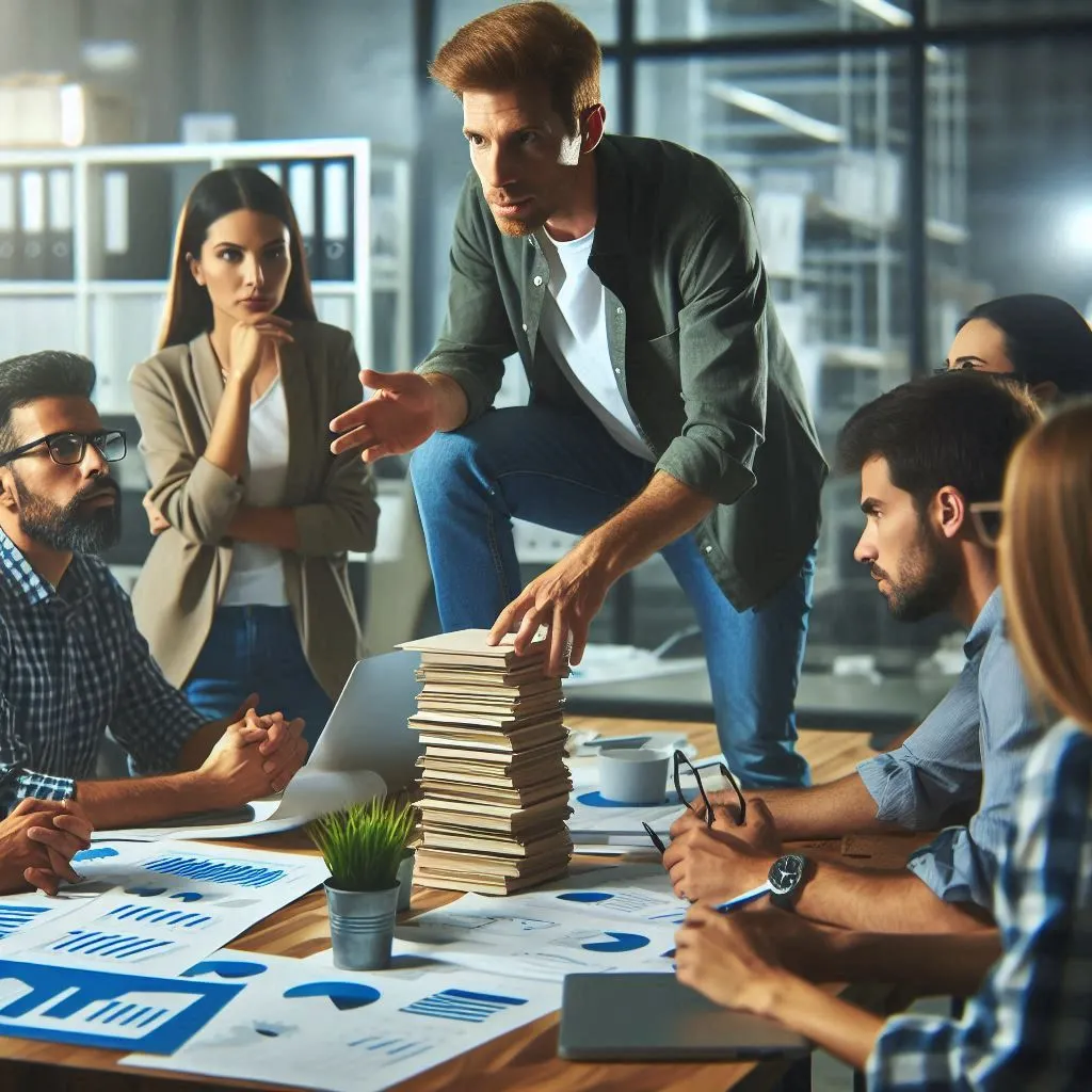 Profissional superando um obstáculo, metáfora de um desafio no trabalho